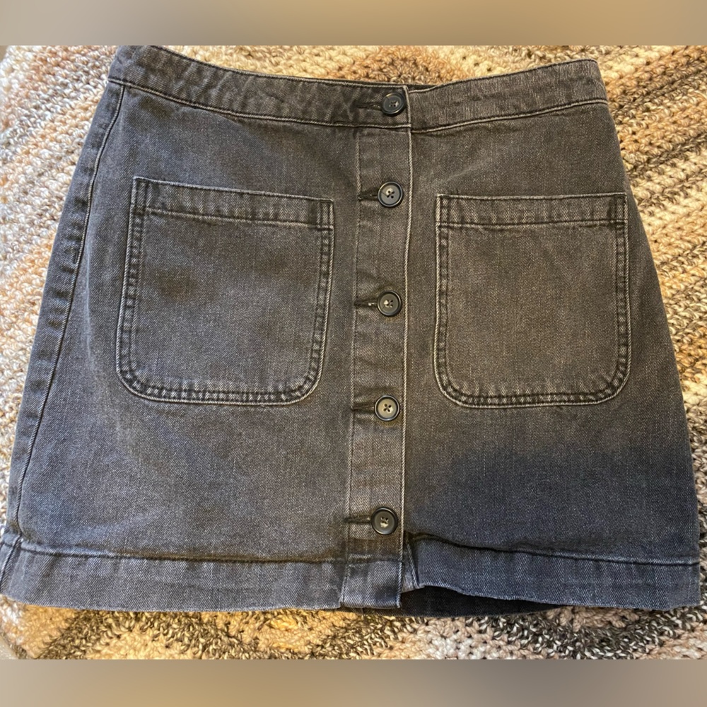 FP Black Denim Skirt